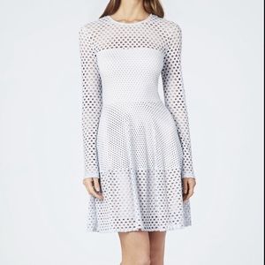 BCBG Max Azria Long Sleeve Eyelet Dress
